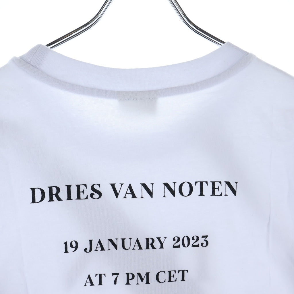 DRIES VAN NOTEN(ドリスヴァンノッテン) LOGO PRINT TEE スクリーン ロゴプリント クルーネック 半袖Tシャツ カットソー ホワイト 7843234251