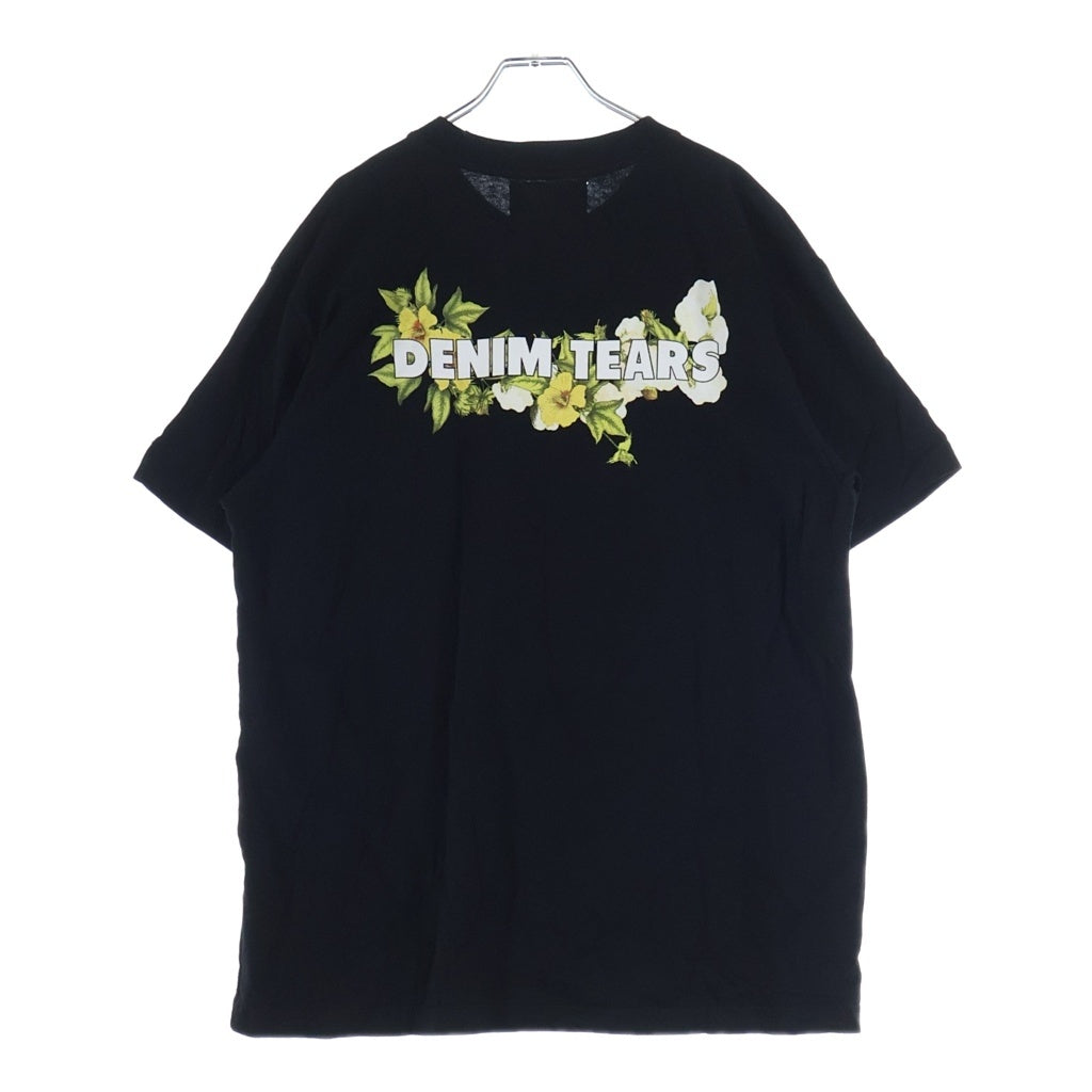 DENIM TEARS(デニムティアーズ) Black Mary - Saint Tee ブラック マリア フロントプリント クルーネック 半袖Tシャツ カットソー ブラック DT-A21-0000-004
