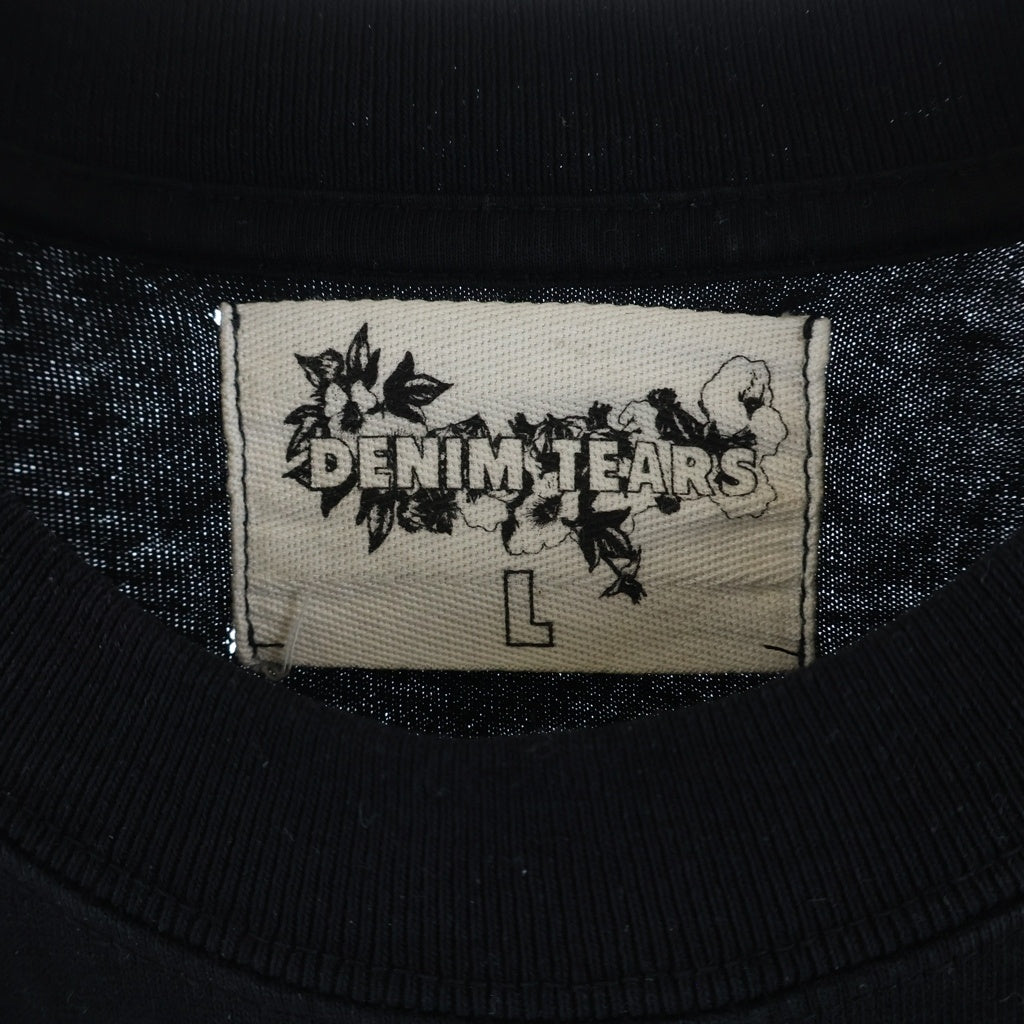DENIM TEARS(デニムティアーズ) Black Mary - Saint Tee ブラック マリア フロントプリント クルーネック 半袖Tシャツ カットソー ブラック DT-A21-0000-004