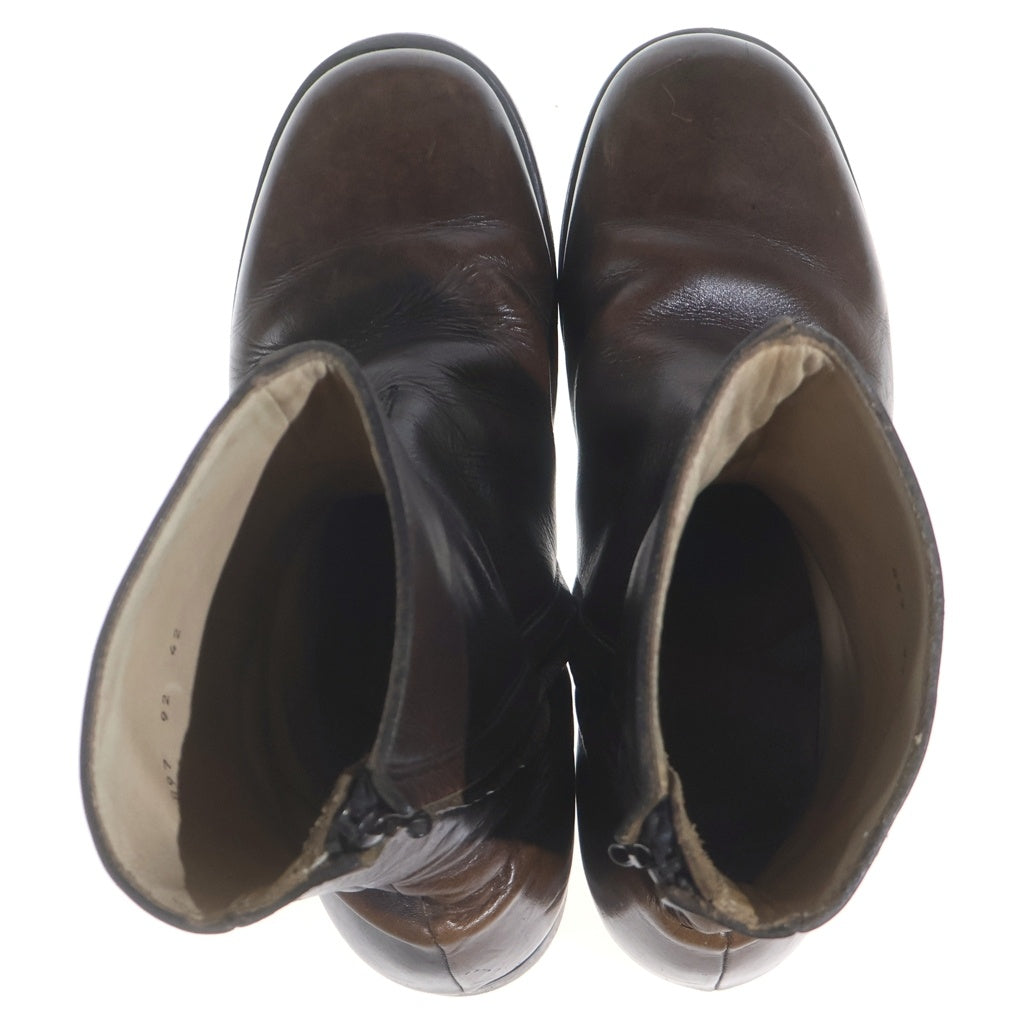 wjk(ダブルジェイケイ) Twist zip up boot 897 ツイスト サイドジップアップ レザー ロングブーツ ブラウン