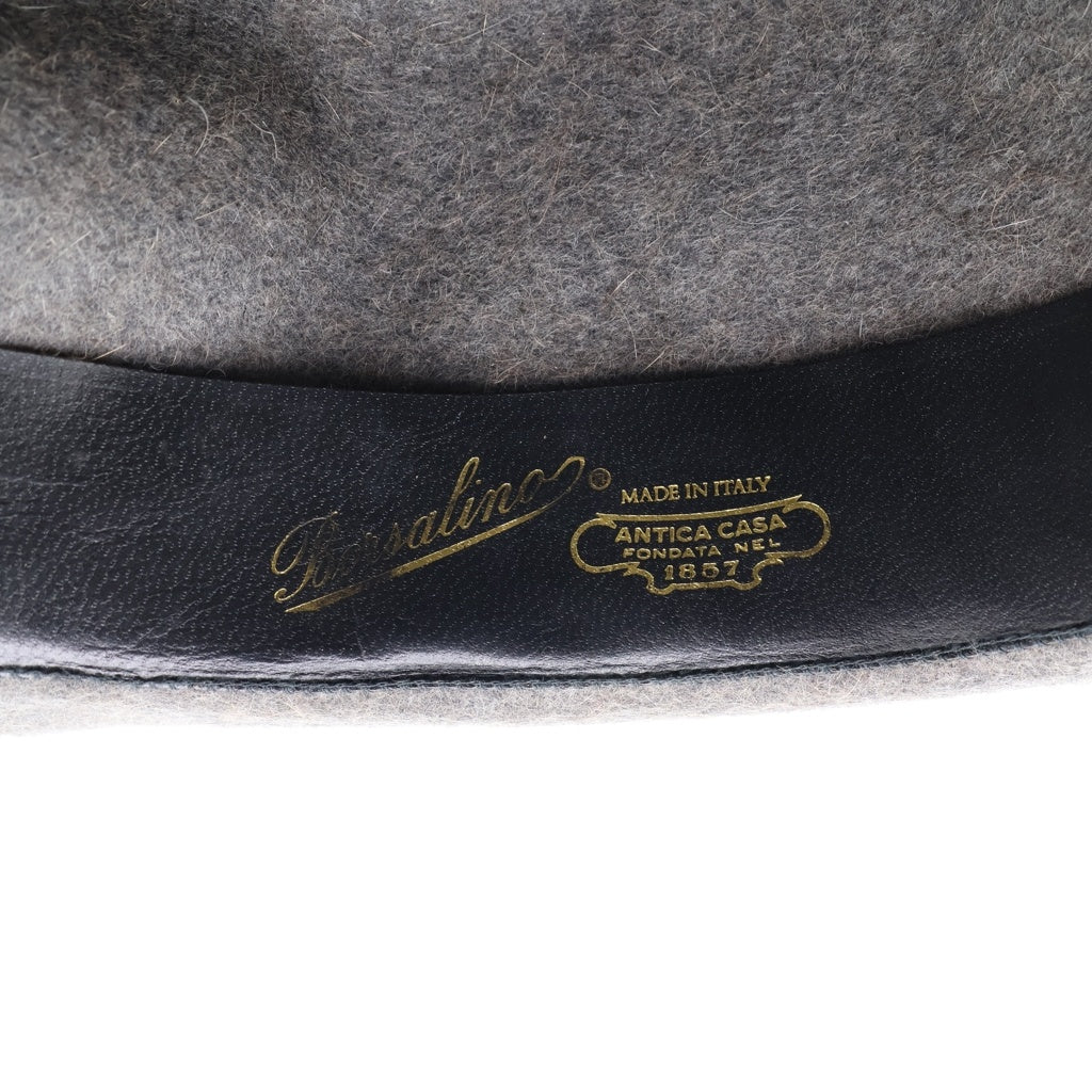 Borsalino(ボルサリーノ) ラビットファー フェルト 中折れ ハット 帽子 グレー
