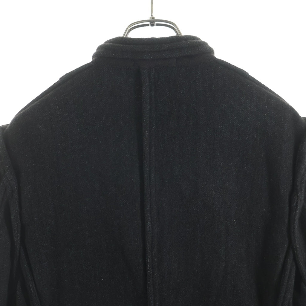 COMME des GARCONS HOMME PLUS(コムデギャルソンオムプリュス) 90s ウール ナイロン 縮絨 ツイード テーラード ジャケット ブラック PJ-04005M