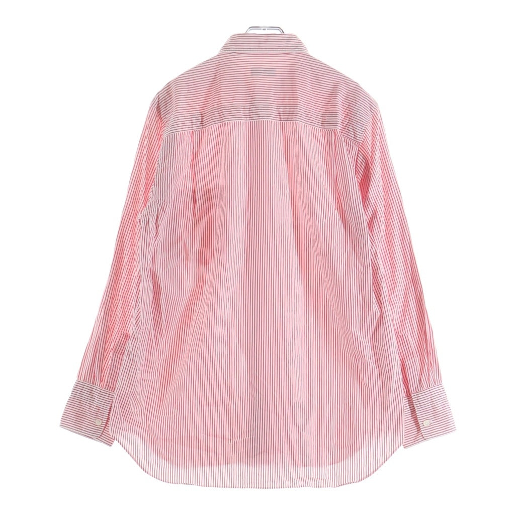 COMME des GARCONS HOMME PLUS(コムデギャルソンオムプリュス) ストライプ ポケット 長袖シャツ レッド PB-040220
