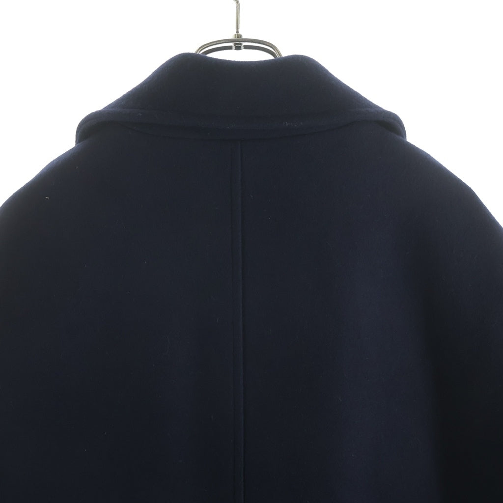 NO BRAND(ノーブランド) 【Mister it ミスターイット】メルトン ウール ライダース ジャケット コート ネイビー manu-23aw
