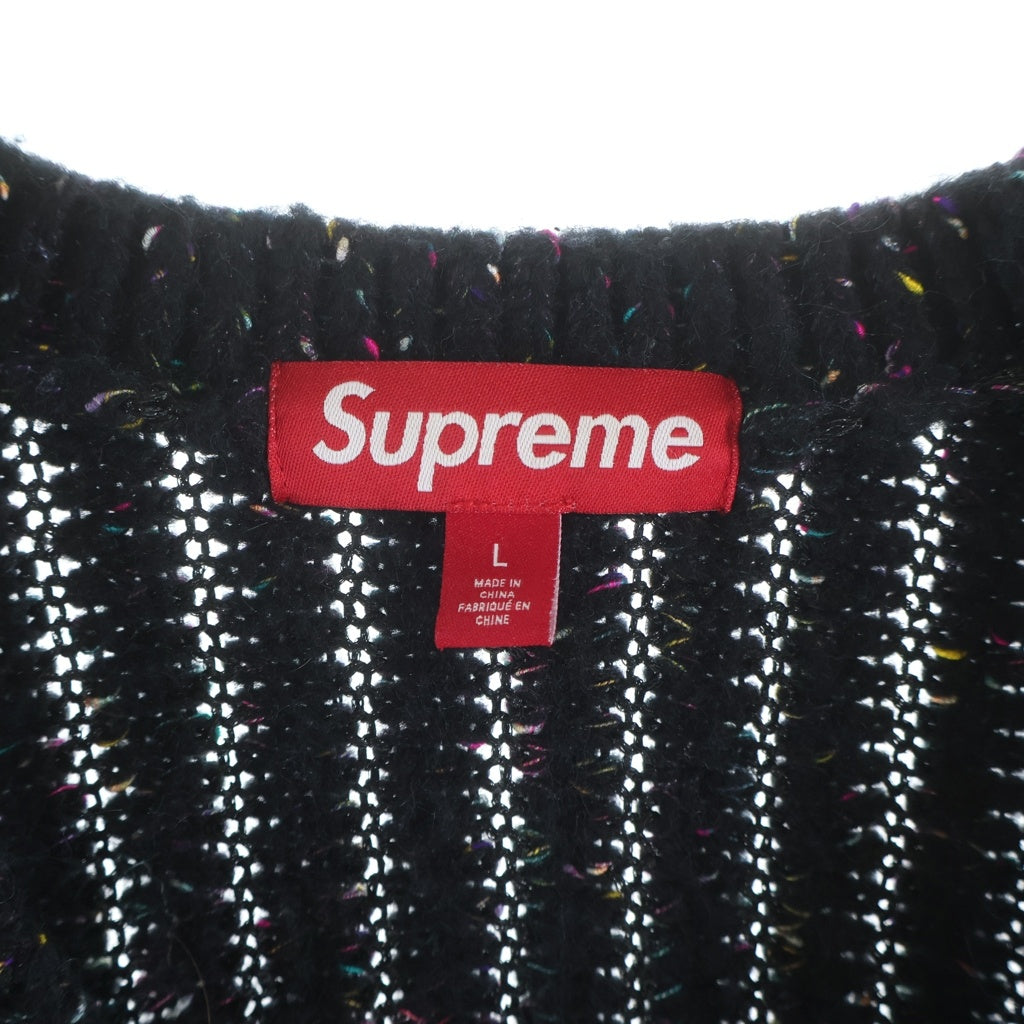 SUPREME(シュプリーム) 24SS Confetti Cardigan コンフェッティ ツイード ボタン カーディガン ブラック
