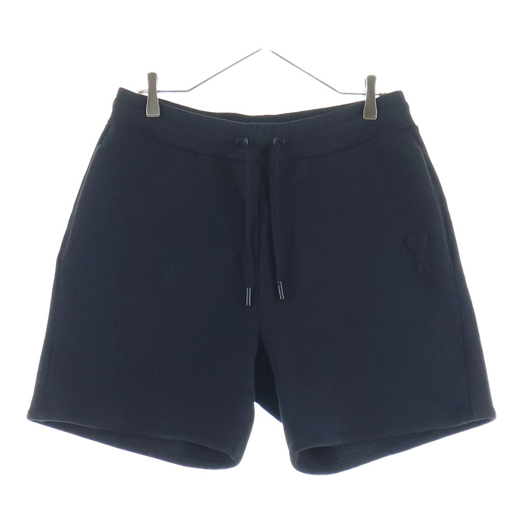 AMI Alexandre Mattiussi(アミアレクサンドルマテュッシ) テックロゴ コットン ヘビーショーツ ハーフパンツ ブラック USO325 749