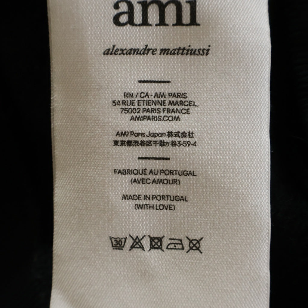 AMI Alexandre Mattiussi(アミアレクサンドルマテュッシ) テックロゴ コットン ヘビーショーツ ハーフパンツ ブラック USO325 749