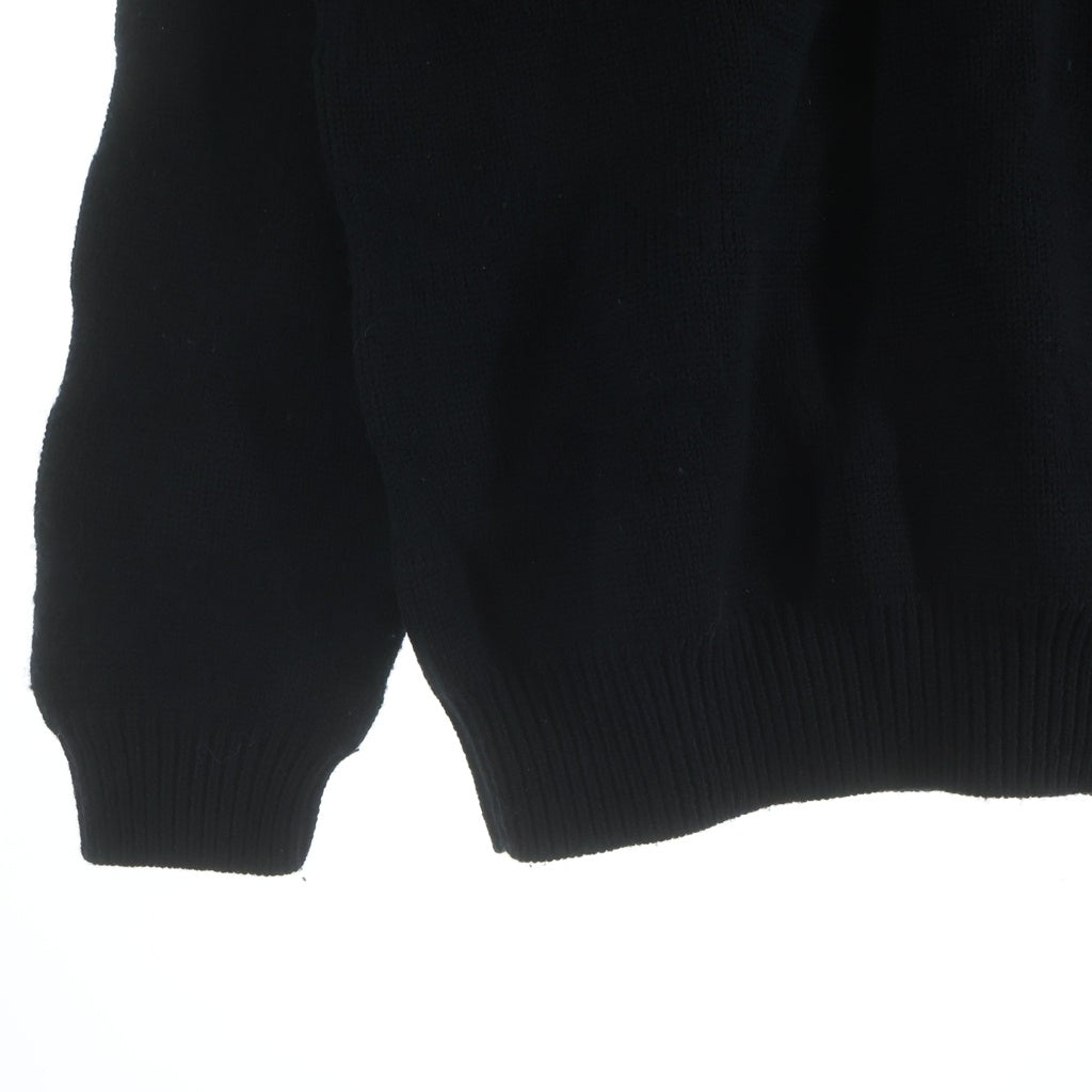 GOODENOUGH(グッドイナフ) 90s 初期 KNITWEARタグ クルーネック シャドーボーダー ウールニットセーター ブラック