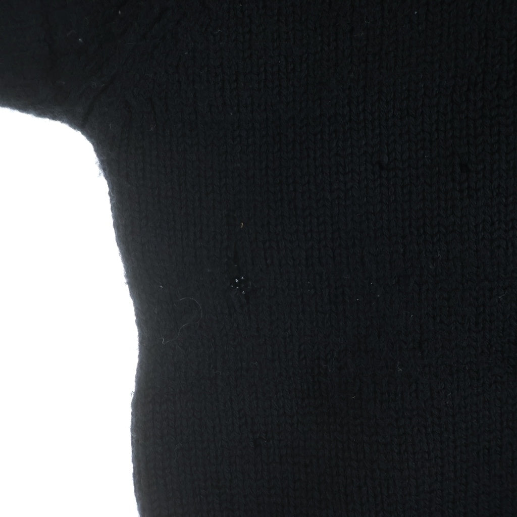 GOODENOUGH(グッドイナフ) 90s 初期 KNITWEARタグ クルーネック シャドーボーダー ウールニットセーター ブラック