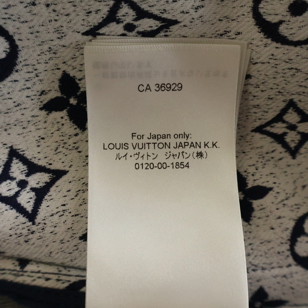 LOUIS VUITTON(ルイヴィトン) 24SS モノグラム総柄 レザー切替 デニムトラッカージャケット ネイビー レディース RW241WW LO3 FQJA14