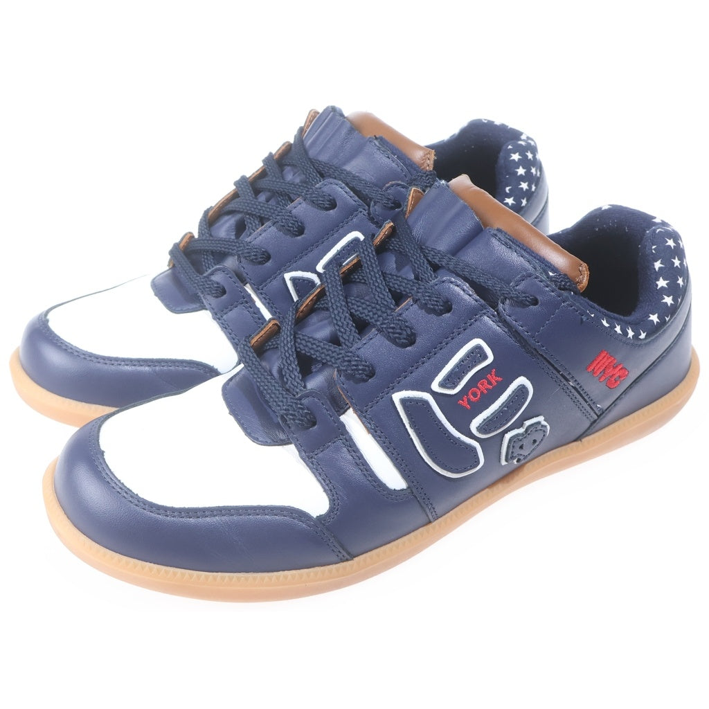 Sangacio(サンガッチョ) にゅ YORK COM にゅーず レザー ローカットスニーカー ネイビー US10/28cm