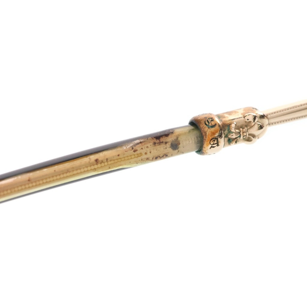 CHROME HEARTS(クロムハーツ) STRAPADICTOME ストラパディクトム メタルフレーム ウエリントン サングラス 眼鏡 アイウェア ブラック/ゴールド
