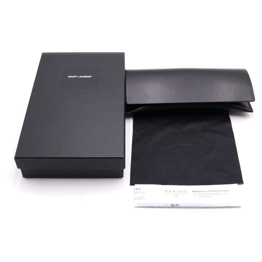 SAINT LAURENT PARIS(サンローランパリ) YSLロゴ スクエアシェイプ サングラス 眼鏡 アイウェア ブラック SL M40/F