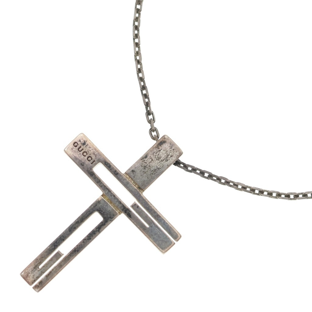 GUCCI(グッチ) G Motif Cross Necklace Gモチーフ クロス ネックレス シルバー レディース