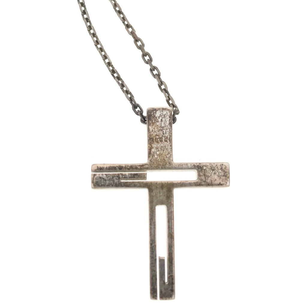 GUCCI(グッチ) G Motif Cross Necklace Gモチーフ クロス ネックレス シルバー レディース