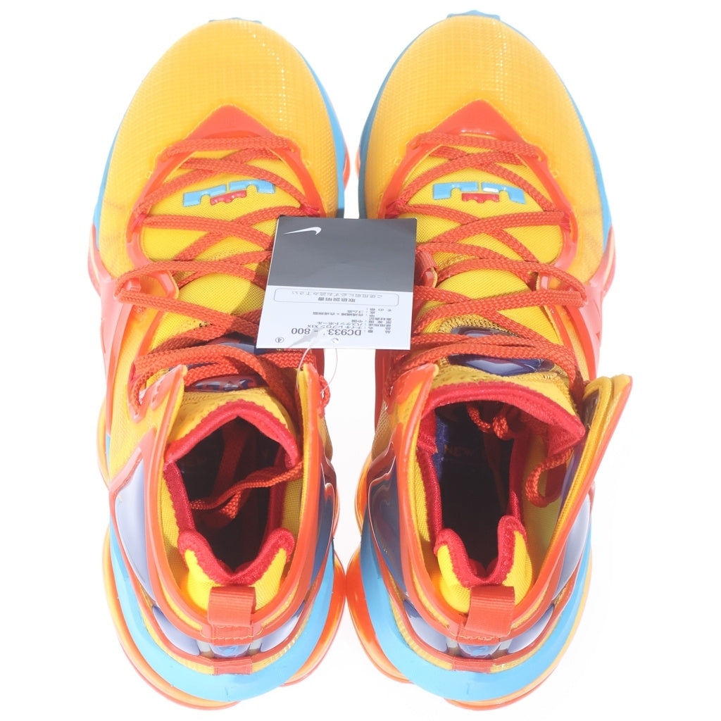 NIKE(ナイキ) × SPACE PLAYERS LEBRON 19 Uniform Hook スペースプレイヤー レブロン 19 ユニフォームフック ハイカットスニーカー イエロー/ブルー US9.5/27.5cm DC9338-800
