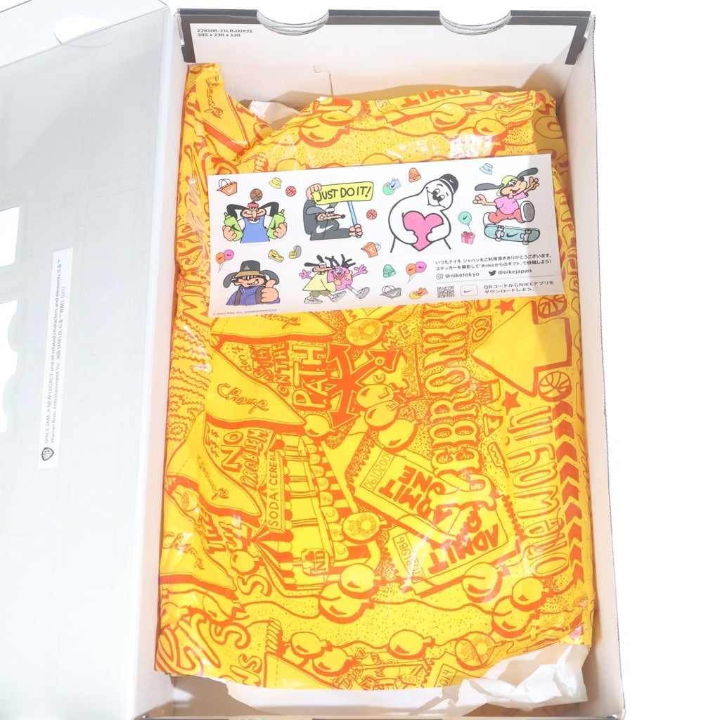NIKE(ナイキ) × SPACE PLAYERS LEBRON 19 Uniform Hook スペースプレイヤー レブロン 19 ユニフォームフック ハイカットスニーカー イエロー/ブルー US9.5/27.5cm DC9338-800