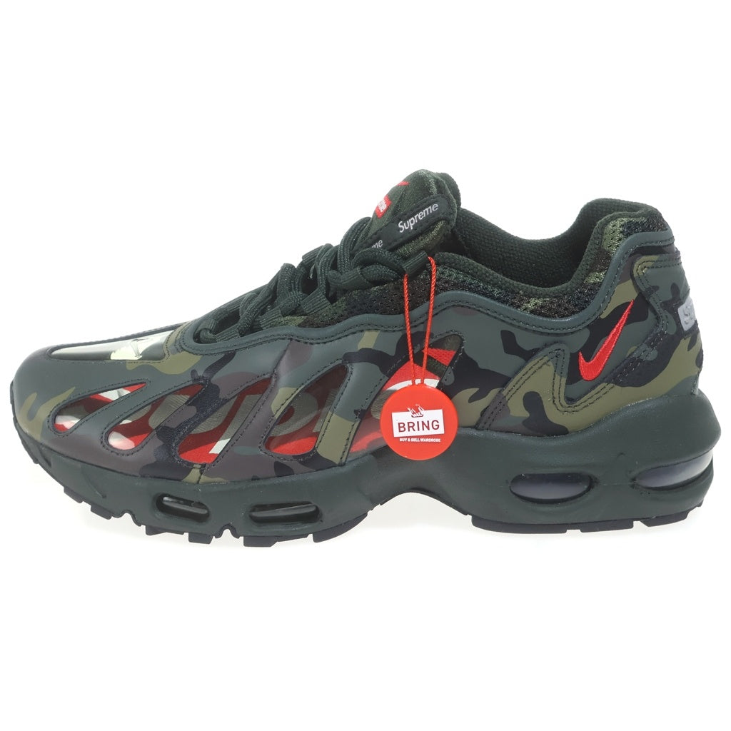 NIKE(ナイキ) 21SS × SUPREME AIR MAX 96 シュプリーム エアマックス 95 ダークアーミーカモ ローカットスニーカー カーキ US9.5/27.5cm CV7652-300