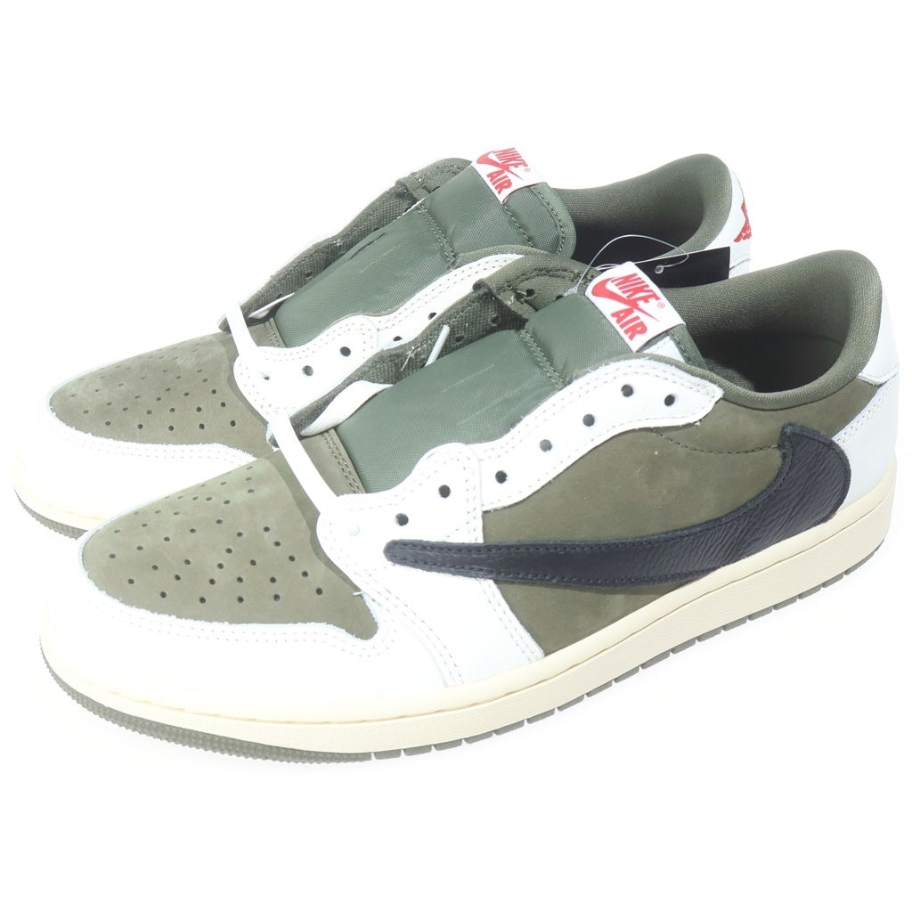 NIKE(ナイキ) ×TRAVIS SCOTT AIR JORDAN 1 LOW OG SP Reverse Olive トラヴィススコット エアジョーダン1 リバースオリーブ ローカットスニーカー US9.5/27.5cm DM7866-200