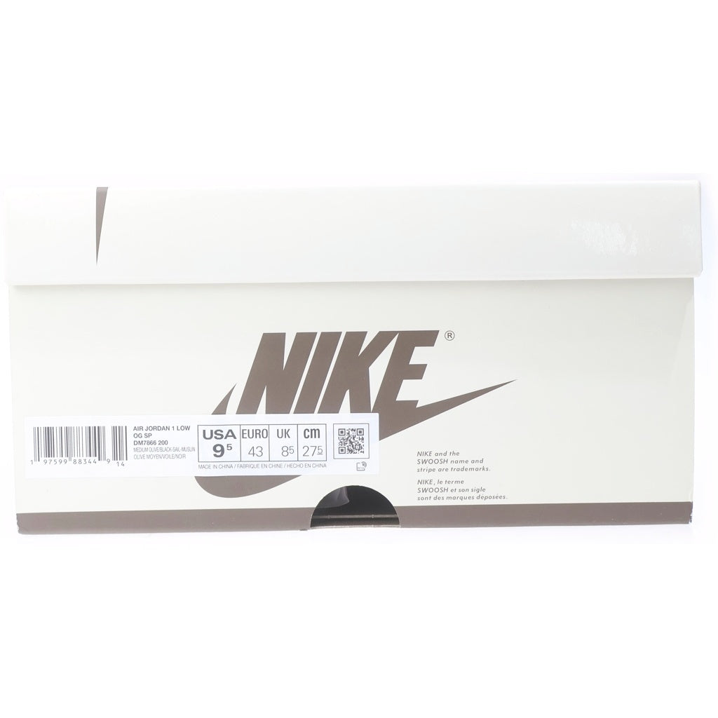 NIKE(ナイキ) ×TRAVIS SCOTT AIR JORDAN 1 LOW OG SP Reverse Olive トラヴィススコット エアジョーダン1 リバースオリーブ ローカットスニーカー US9.5/27.5cm DM7866-200