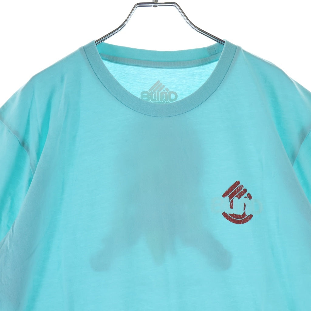 NO BRAND(ノーブランド) BLIND ブラインド 00s × Mark Gonzales Skull Banana Tee マークゴンザレス スカルバナナ プリント クルーネック 半袖Tシャツ カットソー ライトブルー
