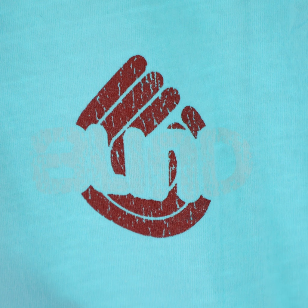 NO BRAND(ノーブランド) BLIND ブラインド 00s × Mark Gonzales Skull Banana Tee マークゴンザレス スカルバナナ プリント クルーネック 半袖Tシャツ カットソー ライトブルー