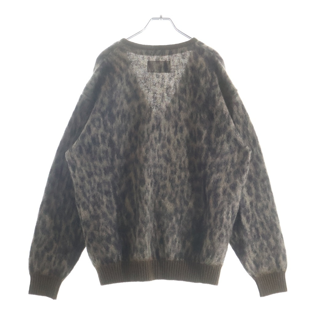 WACKO MARIA(ワコマリア) Leopard Mohair Cardigan レオパード 5B モヘア ニット カーディガン ブラウン