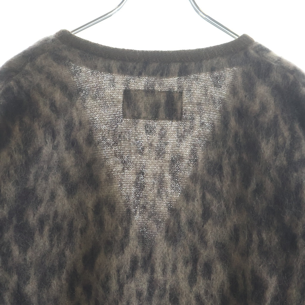 WACKO MARIA(ワコマリア) Leopard Mohair Cardigan レオパード 5B モヘア ニット カーディガン ブラウン