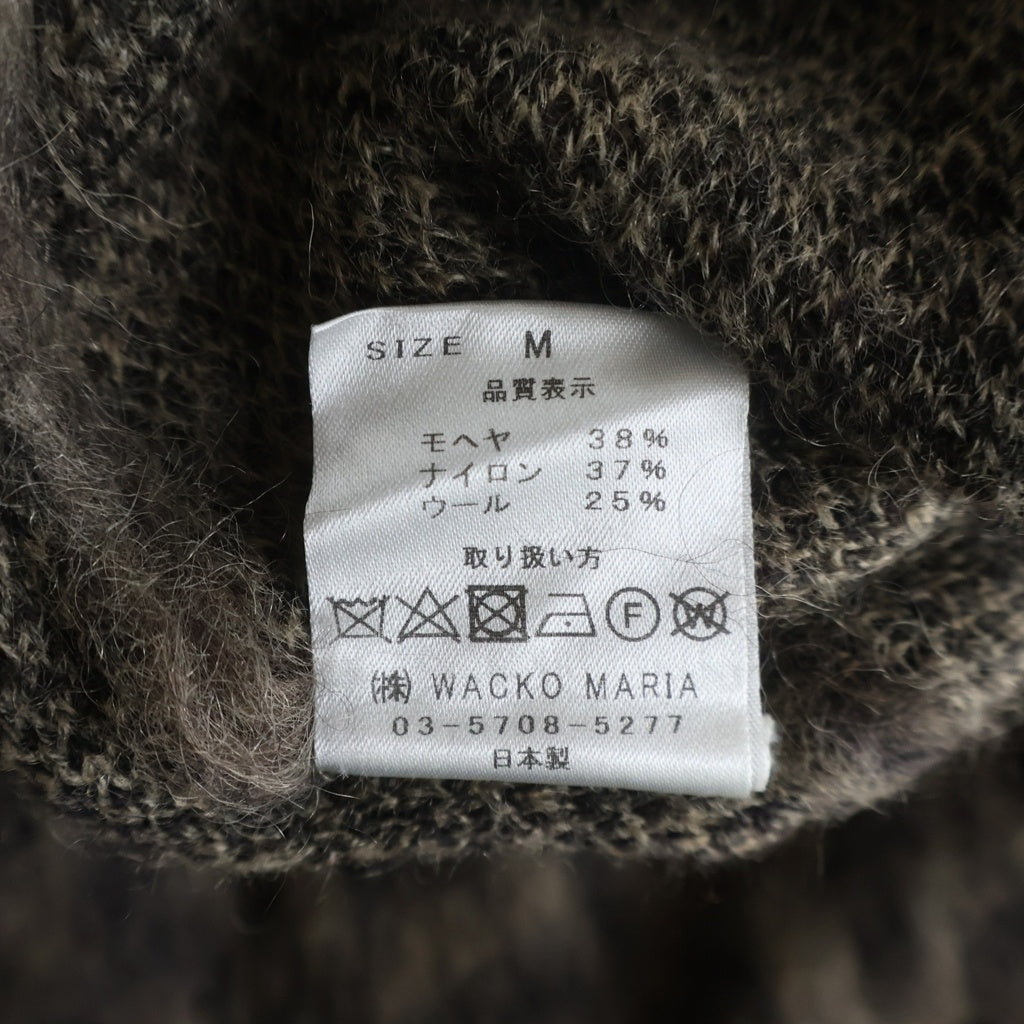 WACKO MARIA(ワコマリア) Leopard Mohair Cardigan レオパード 5B モヘア ニット カーディガン ブラウン