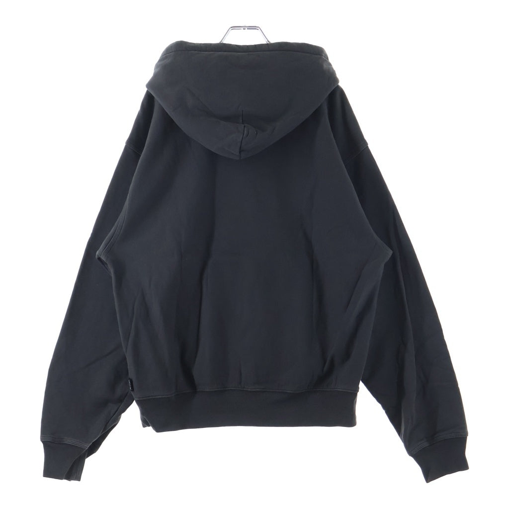 STUSSY(ステューシー) Pigment Dyed Fleece Hoodie ピグメント加工 プルオーバー パーカー フーディー ブラック 118509