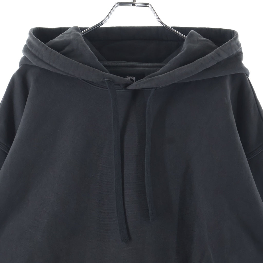 STUSSY(ステューシー) Pigment Dyed Fleece Hoodie ピグメント加工 プルオーバー パーカー フーディー ブラック 118509
