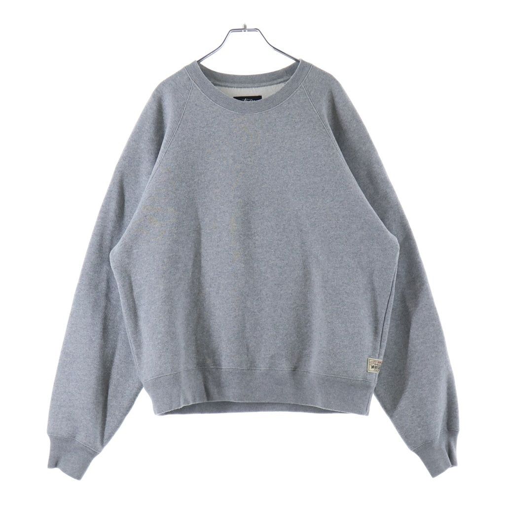 STUSSY(ステューシー) Contrast Stitch Label コントラスト ステッチ レーベル プルオーバー スウェット トレーナー グレー 118570