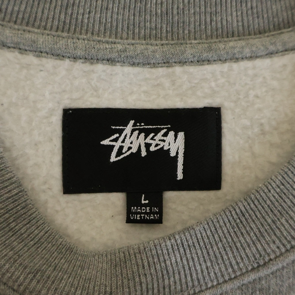 STUSSY(ステューシー) Contrast Stitch Label コントラスト ステッチ レーベル プルオーバー スウェット トレーナー グレー 118570