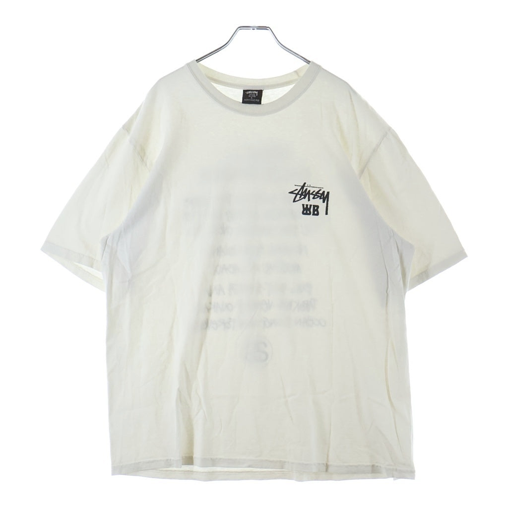 STUSSY(ステューシー) ×Wales Bonner Ocean Song S/S Tee ウェールズボナー オーシャンソング グラフィティプリント 半袖 Tシャツ カットソー ホワイト