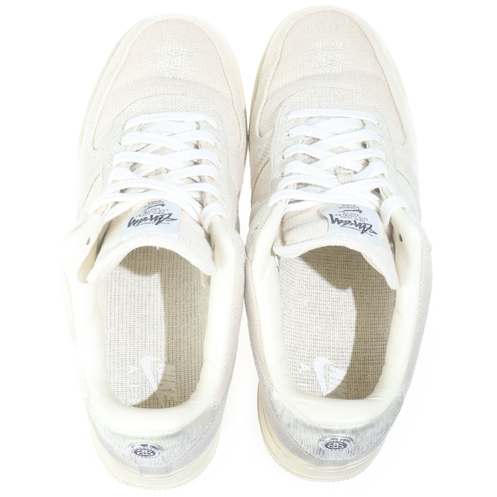 NIKE(ナイキ) ×STUSSY AIR FORCE 1 LOW FOSSIL STONE ステューシー エアフォース1 フォッシルストーン ローカットスニーカー アイボリー US10/28cm CZ9084-200