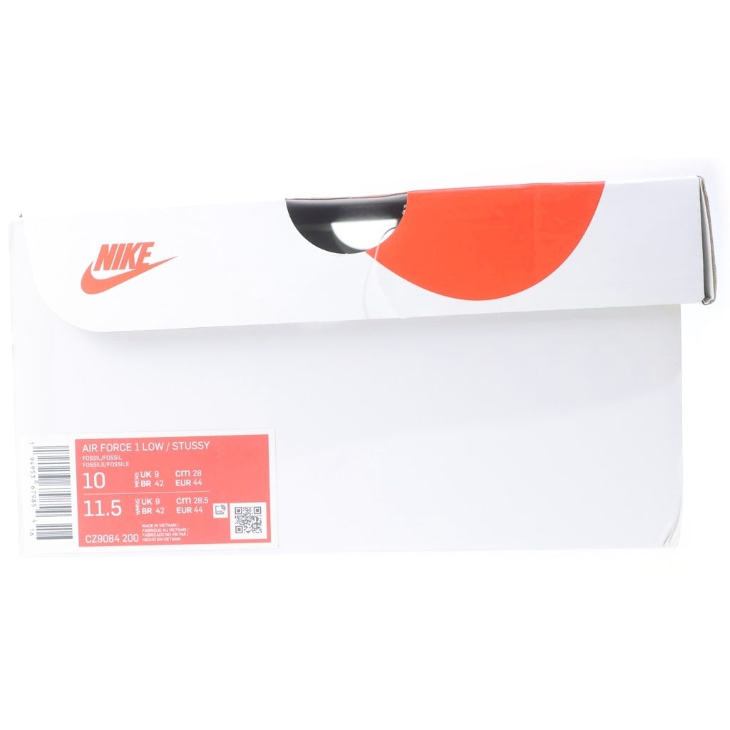 NIKE(ナイキ) ×STUSSY AIR FORCE 1 LOW FOSSIL STONE ステューシー エアフォース1 フォッシルストーン ローカットスニーカー アイボリー US10/28cm CZ9084-200