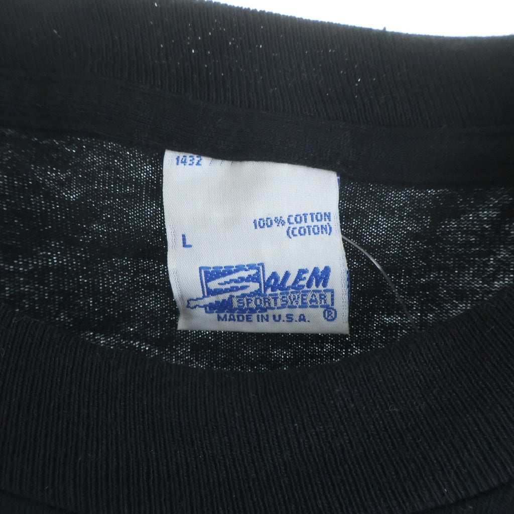 VINTAGE(ヴィンテージ) 90s CHICAGO BULLS NBA PLAYOFFS フロントプリント 半袖Tシャツ カットソー ブラック
