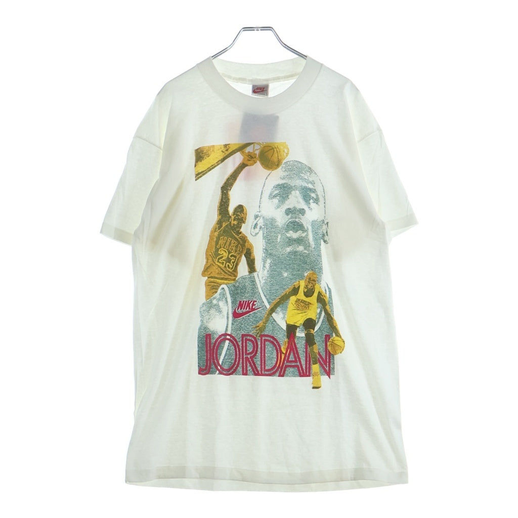 NIKE(ナイキ) 90s 銀タグ フロントマイケルジョーダン バックロゴプリント 半袖Tシャツ カットソー ホワイト