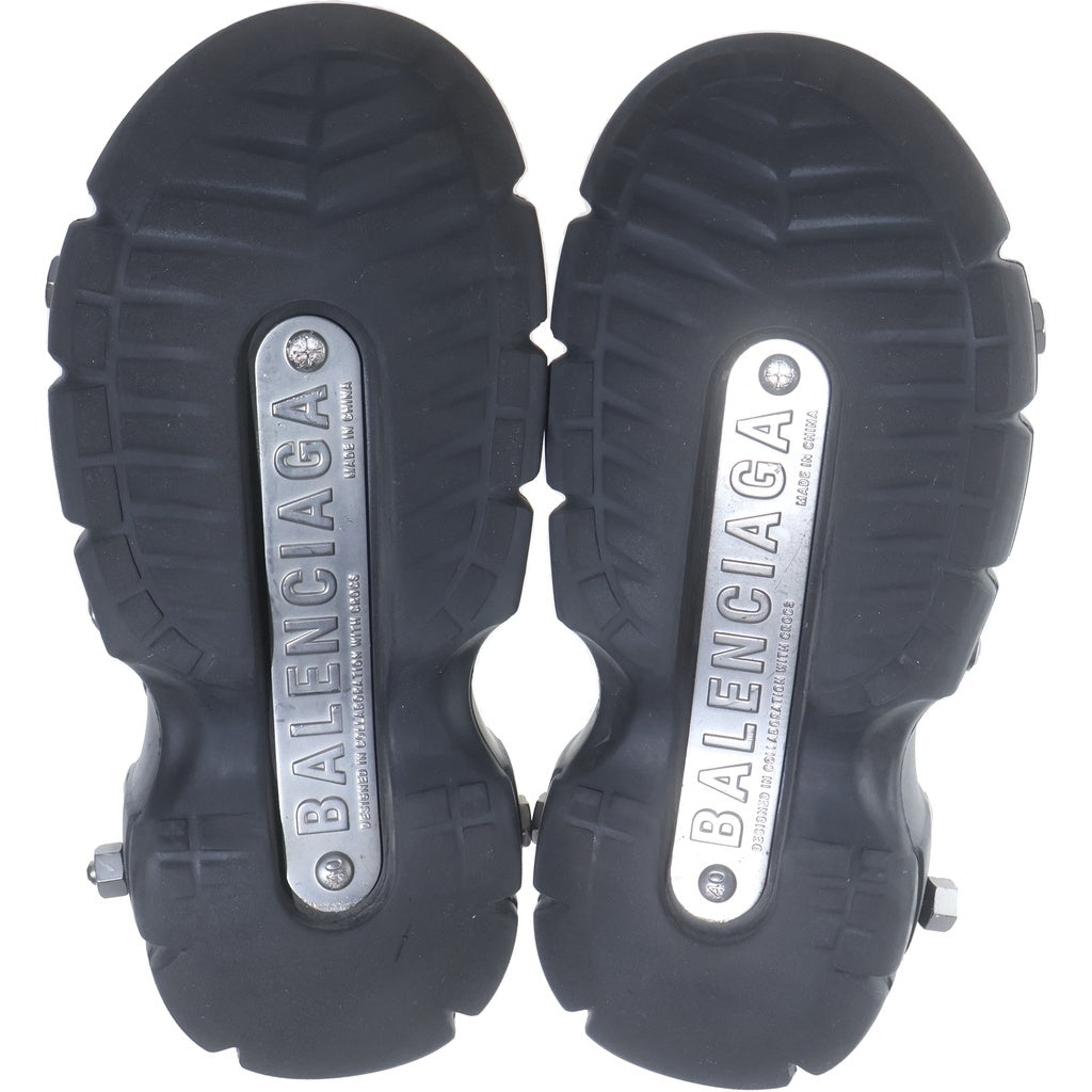 BALENCIAGA(バレンシアガ) 22SS ×crocs HARD CROCS クロックス プラットフォームスタッズ ハードクロックス ミュールサンダル ブラック
