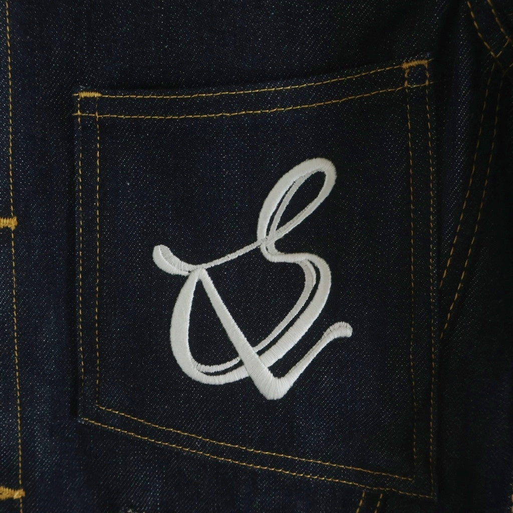 sulvam(サルバム) フロントロゴ刺繍 デニム トラッカージャケット インディゴ SM-J09-090