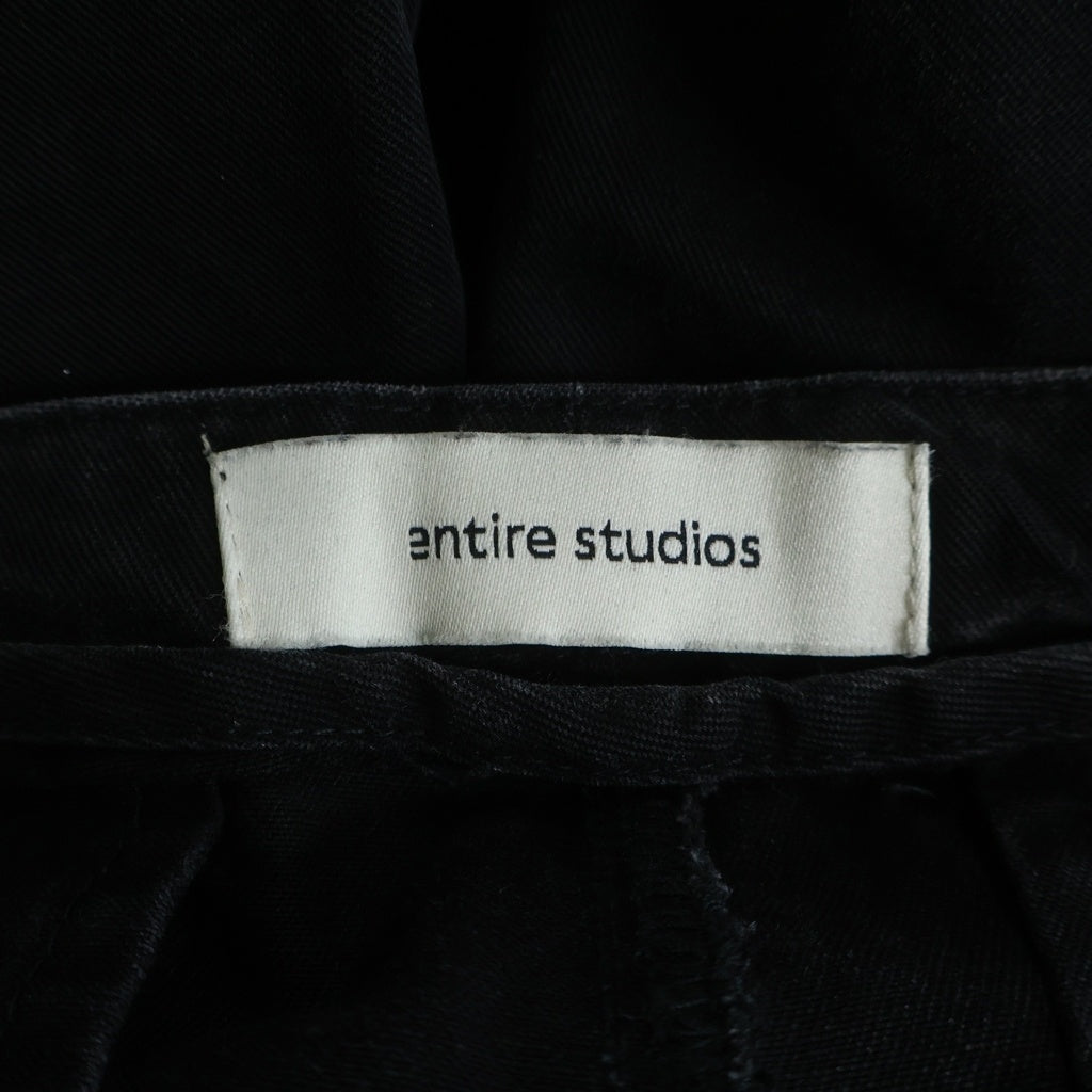 entire studios(エンタイア スタジオ) ウォッシュド加工 デニム カーゴパンツ ブラック