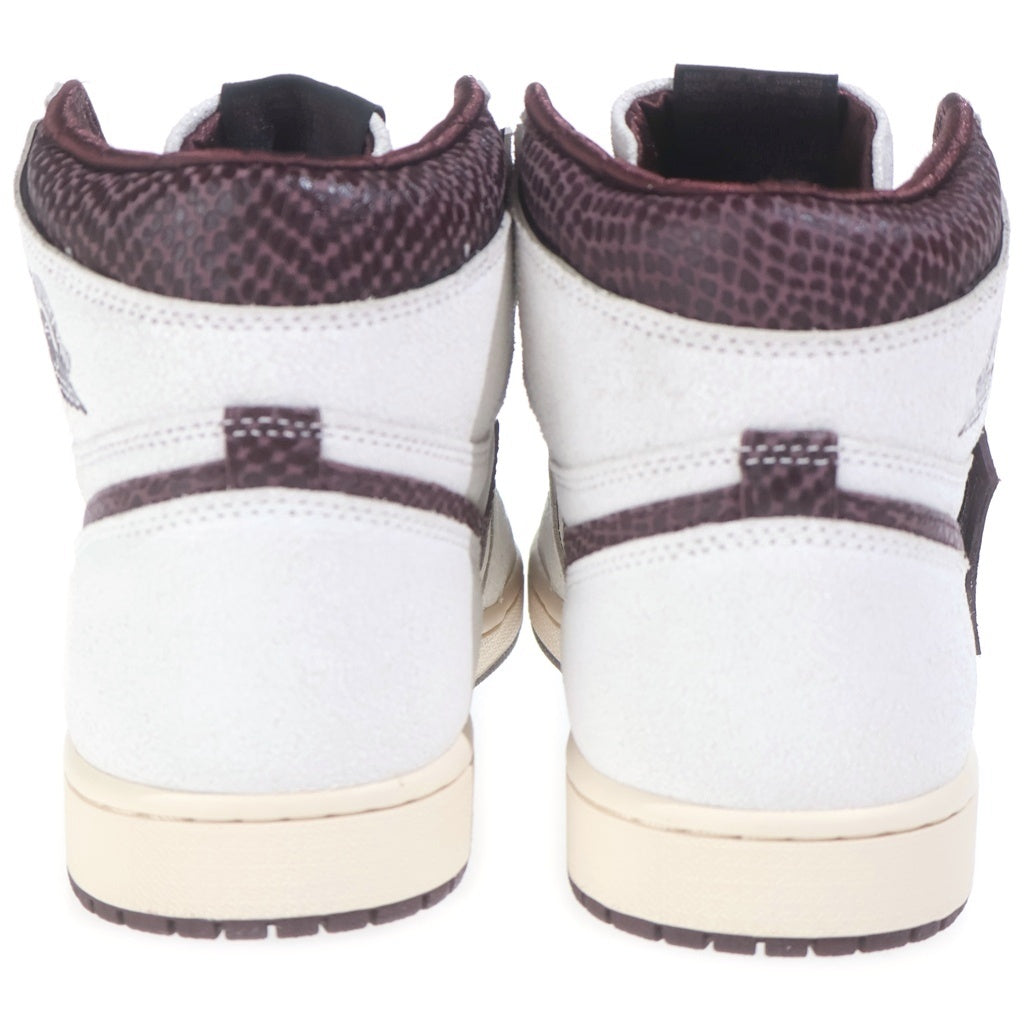 NIKE(ナイキ) ×A MA MANIERE AIR JORDAN 1 RETRO HIGH OG SP SAIL AND BURGUNDY エアジョーダン1 ハイカットスニーカー US10.5/28.5cm DO7097-100