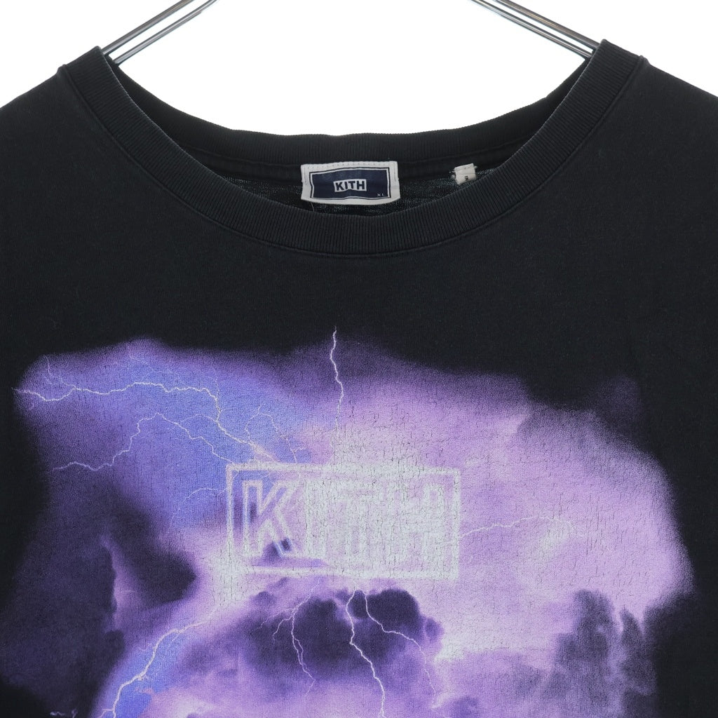 KITH(キス) Perfect Storm Vintage Tee フロントプリント 半袖Tシャツ カットソー ブラック