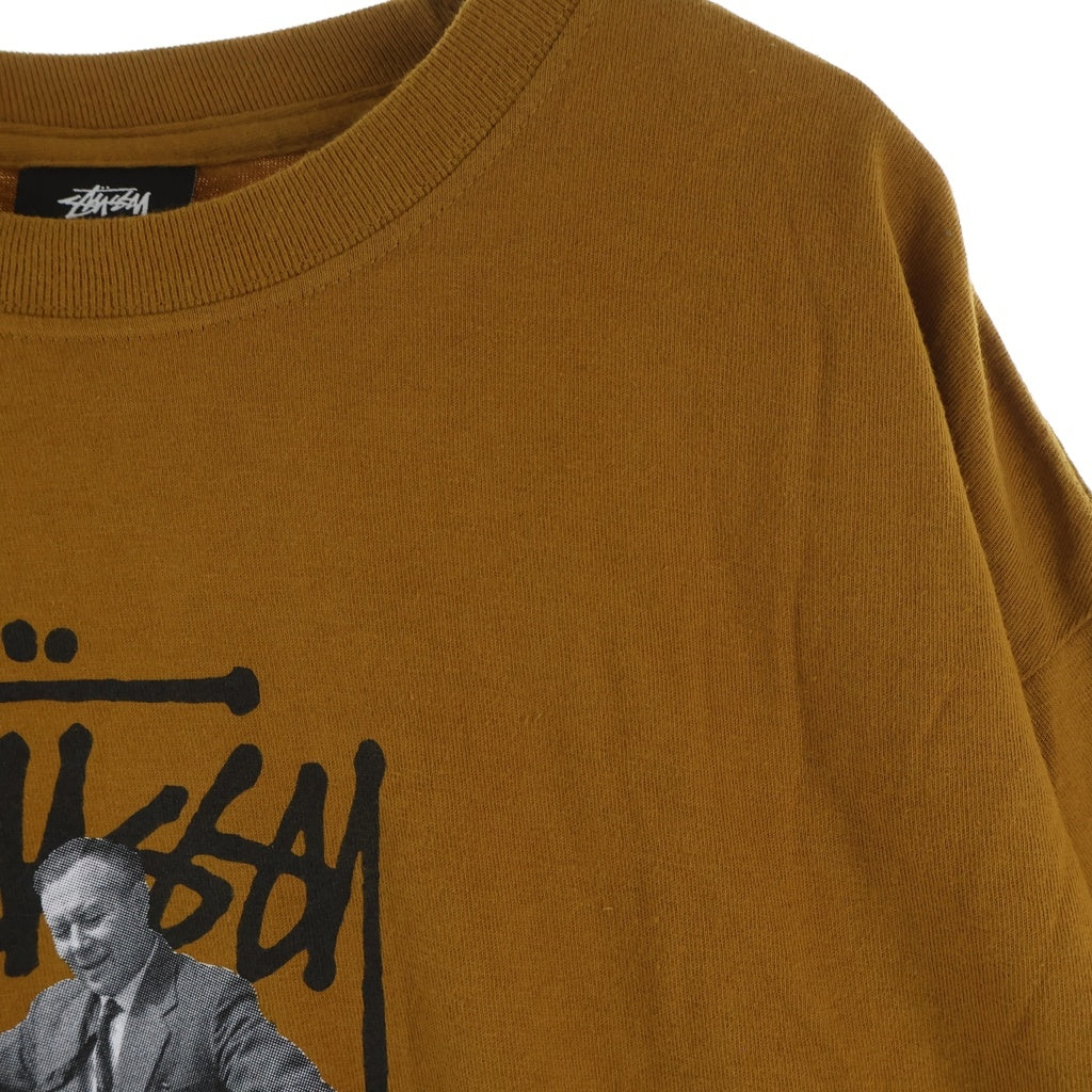 STUSSY(ステューシー) Levitation Pigment Dyed Tee フロントプリント 半袖Tシャツ カットソー ブラウン