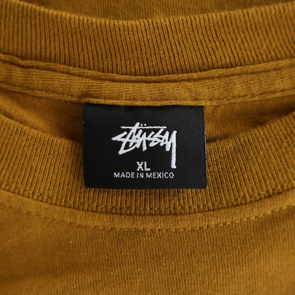 STUSSY(ステューシー) Levitation Pigment Dyed Tee フロントプリント 半袖Tシャツ カットソー ブラウン