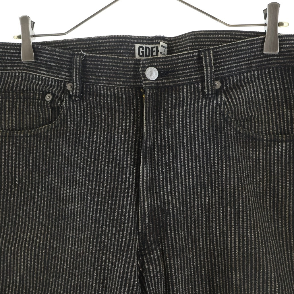 GOODENOUGH(グッドイナフ) 90s Strip Stripe Painter Pants ストライプ ペインターパンツ ブラック