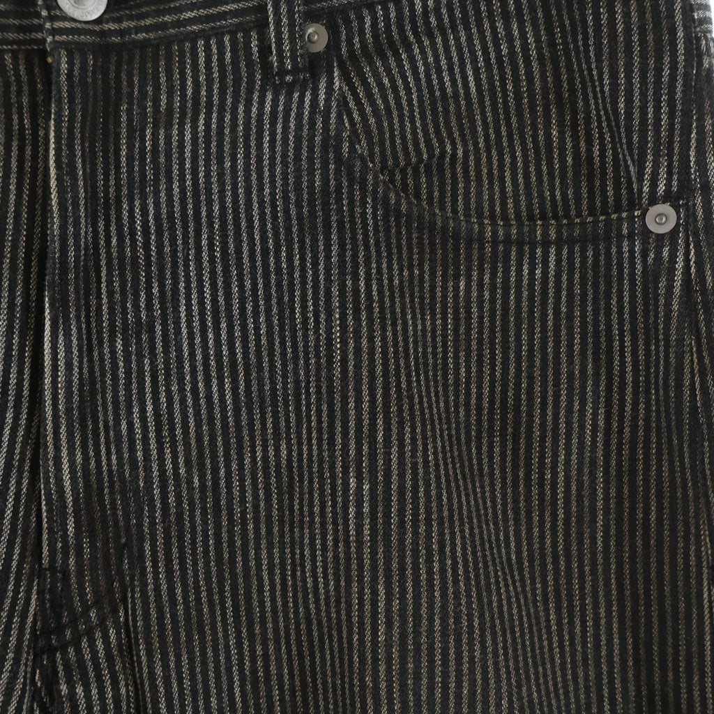 GOODENOUGH(グッドイナフ) 90s Strip Stripe Painter Pants ストライプ ペインターパンツ ブラック
