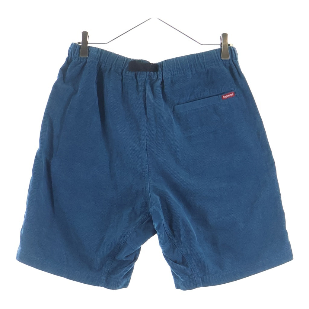 SUPREME(シュプリーム) Coduroy Belted Shorts コーデュロイ ベルテッド ショーツ ハーフパンツ ブルー