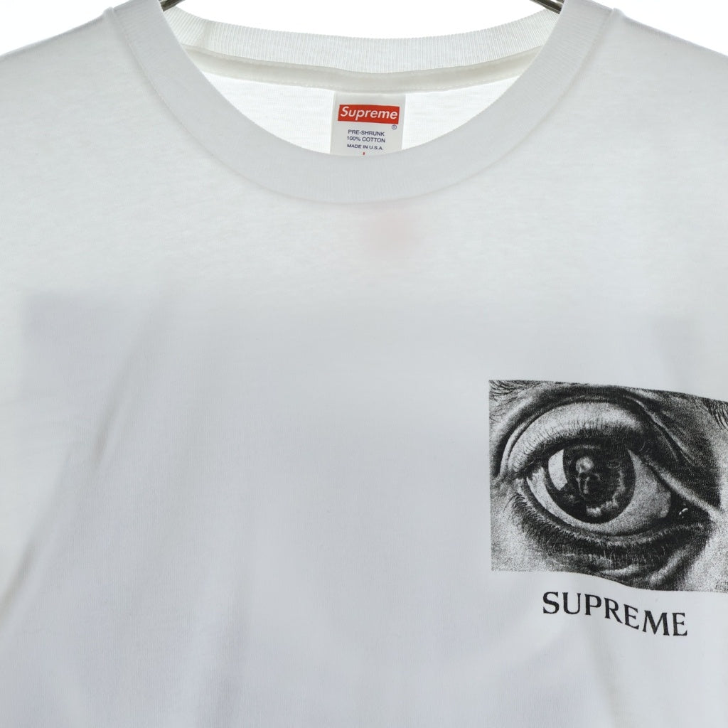 SUPREME(シュプリーム) 17SS × M.C Escher Eye L/S Tee マウリッツ・コルネリス・エッシャー アイプリント クルーネック 長袖Tシャツ カットソー ホワイト
