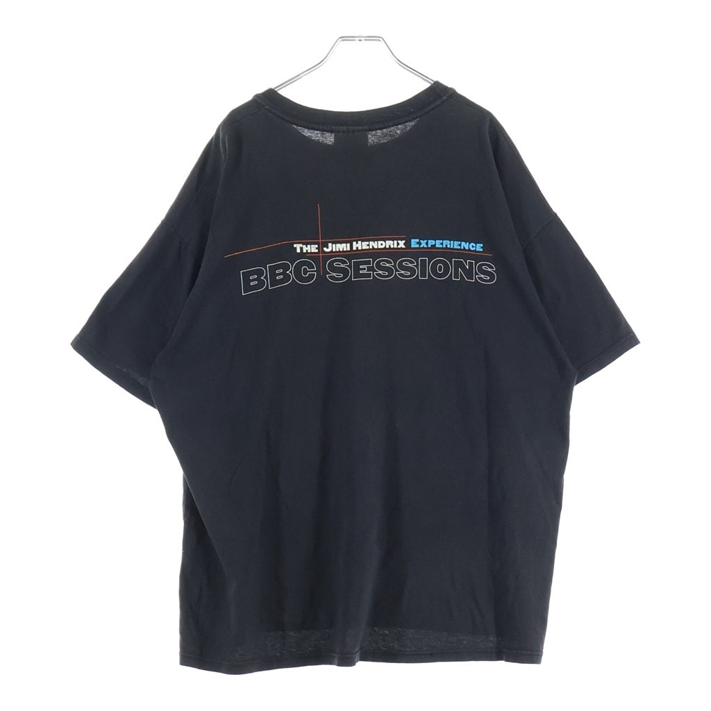 VINTAGE(ヴィンテージ) The Jimi Hendrix Experience BBC Sessions ジミ ヘンドリックス グラフィックプリント クルーネック 半袖Tシャツカットソー ブラック